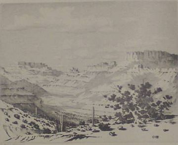 Print: "Cloud Shadows, Apache Trail, Arizona" by George Elbert Burr