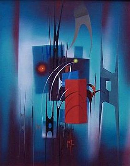 Painting: "Abstract Composition 7620" by Edwin Fulwider