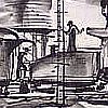 Print: "At the Water Tank" by Edwin Fulwider