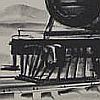 Print: "Tearing Locomotive" by Edwin Fulwider