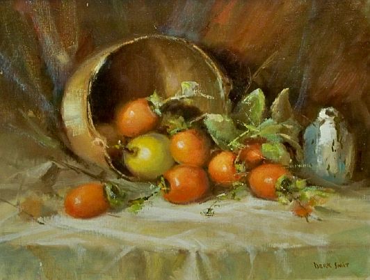 Painting: "Oranges and Apple" by Derk Smit