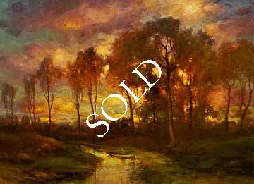 Painting: "Last Glow on the Passaic" by Charles P. Appel