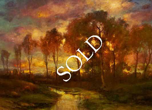 Painting: "Last Glow on the Passaic" by Charles P. Appel