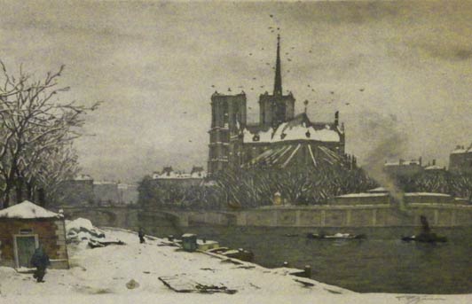 Notre Dame Aspe in Winter, Paris by Tavik F. Simon