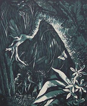 Print: "Jungle" by Bernard Brussel-Smith, dated 1946