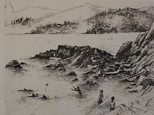 Print: "On the Rocks" by Moishe Smith