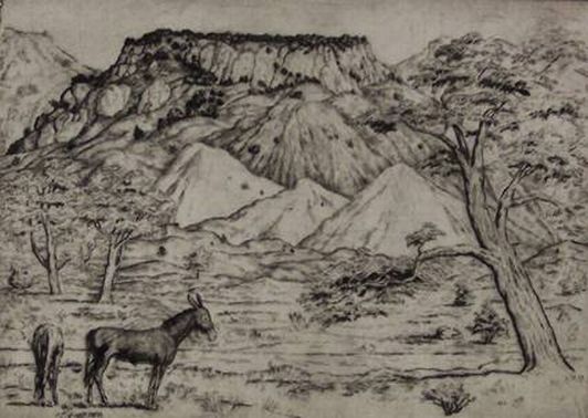Print: "Rio Grande Country" by Chester Leich, circa 1940