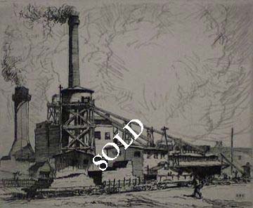 Print: "The Mill", by Robert B. Unsworth, dated 1929