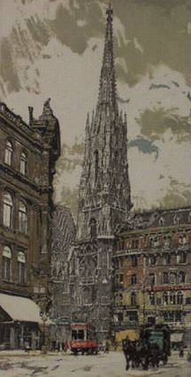 Print: "St. Stephans Church - Vienna" by Hans Figura