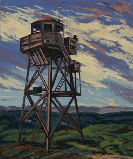 Print: "Plane Spotter" by Harry Shokler, 1946