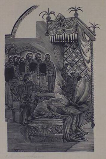 Print: "The Death of Ivan the Terrible" by Aleksey Ilyich Kravchenko