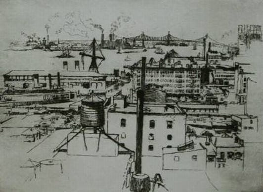 Elisha Kent Kane Wetherill Print: "Upper New York"