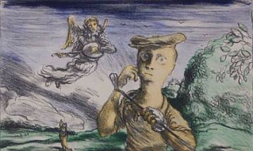 Print: "The Angel and The Golfer" by Robert Murdoch McDonald