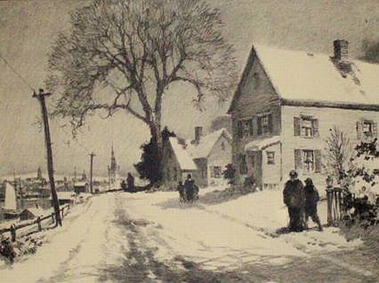 Gordon H. Grant Print: "First Snow"