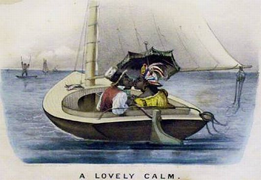 Currier & Ives Pair of Prints: "A Black Squall" and "A Lovely Calm"
