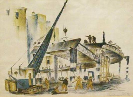 Sally Nusbaum Maissel Print: "Construction on the L"