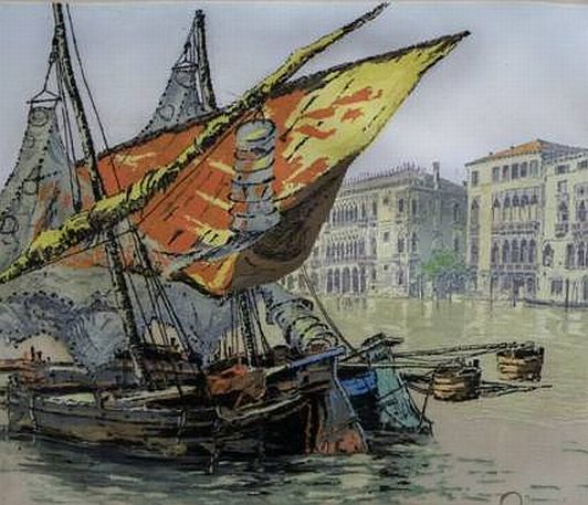 Hans Figura Print: "Venezia"