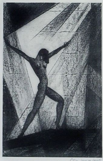 Print: "Standing Nude" by Boris Lovet-Lorski