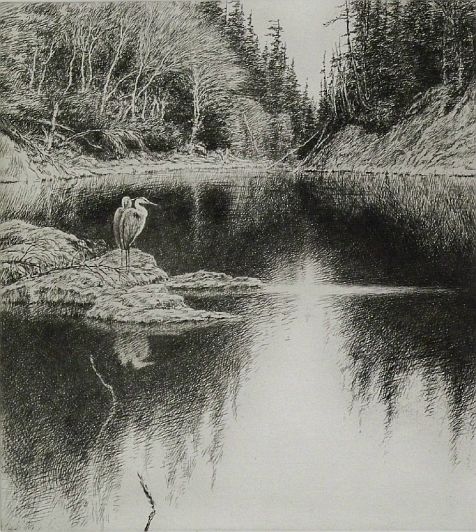 Print: "The Pool" by Kerr Eby