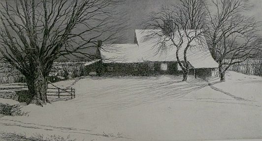 Print: "Driftway, Moonlight" by Kerr Eby