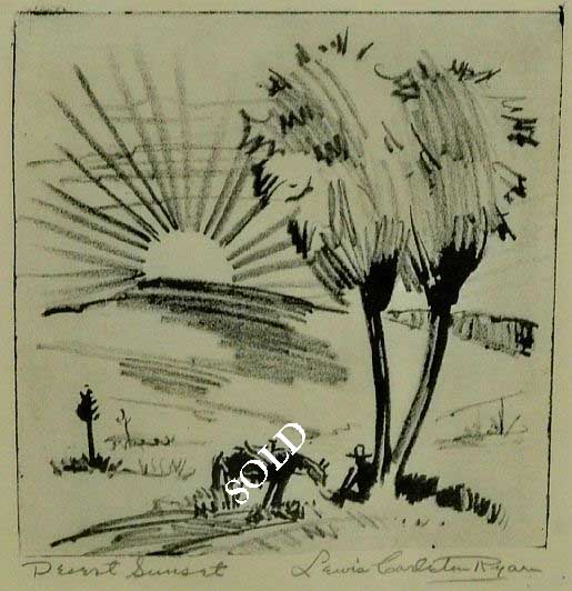 Print: "Desert Sunset" by Lewis Carleton Ryan