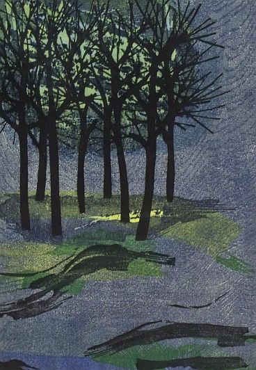 Print: "Abstract of a forest scene" by Tamami Shima