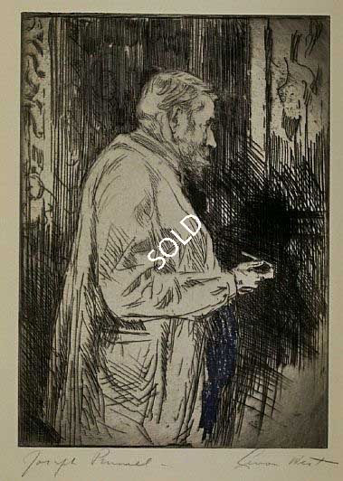 Print: "Portrait of Joseph Pennell" by Levon West