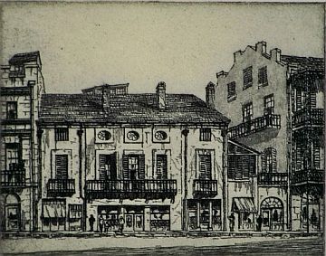 Print: "Patio Royal, New Orleans" by Paul H. Smith