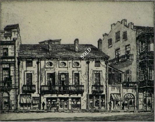 Print: "Patio Royal, New Orleans" by Paul H. Smith
